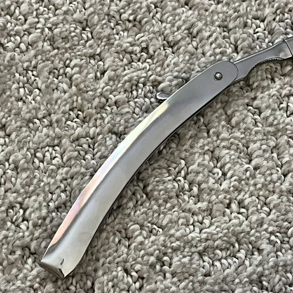 Vintage H & H Co Hair Shaper Razor Stainless Steel Straight Razor Personna Blade